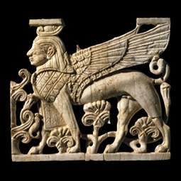 Ivory plaque from Fort Shalmaneser in Kalhu (modern Nimrud)