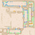 Layard's plan of Northwest place, showing removed bas-reliefs