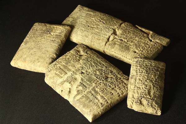 Four of the           better           preserved           cuneiform           tablets           from Tell           Khaiber,           now housed           in the Iraq           Museum